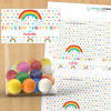 Happy Little Rainbow Mini Favor Bag Kit - Personalized Treat Bag Toppers - Kids Rainbow Birthday Party Supplies
