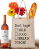 Personalized Don't Forget Canvas Market Tote Bag (Add Any 'Item'!)