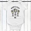Personalized Mommy + Daddy + Martinis = Me Baby Shirt