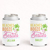 Beaches Booze & Besties Can Coolers