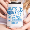 Boats Booze & Besties Can Coolers