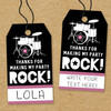 Girls Rockstar Birthday Printable Favor Tags - Digital File to Print at Home - Instant Download PDF Favor Labels - Printable Party Favor Hang Tags - Thank You Birthday Favor Tags