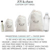 Custom Drawstring  Canvas Favor Bags - Personalized Gift Bags - 4" x 6" Drawstring Canvas Bags - 6" x 10" Small Fabric Bags - 8" x 12" Canvas Bags | Joy & Chaos