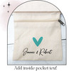 Modern Heart Honeymooners Beach Tote Bag