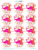 First Birthday Stickers: Jurassic Dino Pink