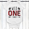 Personalized Plaid Wild One First Birthday Shirt - Plaid Birthday Outfit for Boys - Custom 1 Birthday Bodysuit