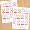 Red-Nosed Reindeer Printable Christmas Gift Tags (Instant Download) - Digital Download DIY File to Print at Home - Holiday Party Favor Tags - Bulk Minimalist Christmas Hang Tags - Gift Wrap To and From Labels