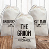Custom Canvas Favor Bags: Groom's Crew Wedding Party or Bachelor Party Gift Bags