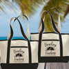 Beaching Not Teaching Personalized Beach Tote Bag - Custom Large Canvas Tote Bag - Personalized Teacher Gifts