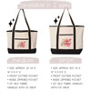 Modern Tropical Floral Just Married Beach Tote Bag