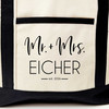 Modern Mr. & Mrs. Honeymoon Beach Tote Bag