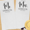 Modern Mr. and Mrs. Beach Towel