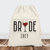 Personalized Bachelorette Backpacks - Wine Bride Tribe Backpack - Wine Tasting Bachelorette Party Gift Bags - Red Wine Glass Bag - Winery Tour Bridal Shower Favor Bags - Personalized Wine Tour Vineyard Trip Tote Bags - Bride Tribe Canvas Drawstring Backpacks