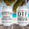 Fiesta Party Favors - Fiesta Party Supplies - Bulk Custom Can Coolers - Mexico Can Cozy - Final Fiesta Bachelorette Drinkware - Tequila Can Cozies -  Adios Pantalones Can Sleeves - Down To Fiesta Personalized Can Coolers