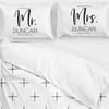 Personalized Modern Mr. & Mrs. Pillowcases