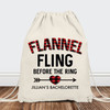 Flannel Fling Before The Ring Bags - Personalized Bachelorette Party Canvas Backpacks - Plaid Bachelorette Party Bags - Custom  Bags for Flannel Fling Bridal Shower - Red and Black Check Buffalo Plaid Cabin Mountain Forest Bachelorette