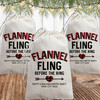 Flannel Fling Before The Ring Gift Bags - Personalized Bachelorette Party Favor Bags - Plaid Bachelorette Bags - Custom Gift Bags for Flannel Fling Bridal Shower - Red and Black Check Buffalo Plaid Cabin Bachelorette - Camping Bachelorette - Mountain Bachelorette - Weekend in the Woods  Bachelorette Favors