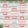 Personalized Gingerbread Sweater Christmas Ornaments for the Family - Custom Name Ornaments and Classic Holiday Tree Decorations