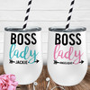 Personalized Boss Lady Wine Tumbler