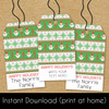 Knit Snowman Sweater Printable Christmas Gift Tags (Instant Download) - Digital File to Print at Home - Funny Holiday Favor Tags - Christmas Hang Tags - Gift Wrap To and From Labels