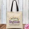 Custom Logo Tote Bags: Natural Canvas Tote Bag with Full Color Print for Your Artwork or Design