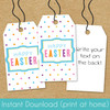 Printable Happy Easter Tags (Instant Download)