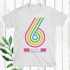 Personalized Girls Birthday Outfit with Neon Rainbow Number Design 6