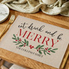 Eat Drink & Be Merry Christmas Placemats