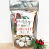 Gold Holly Merry & Bright Christmas Gift Labels