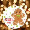 Personalized Gingerbread Cookie Christmas Ornaments - Customized Keepsake Christmas Tree Ornament for Children - Kids Name Ornaments