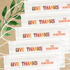 Give Thanks Personalized Thanksgiving Masks  - Disposable Face Mask Set - Custom Thanksgiving Mask Pack with Nose Wire & Filter