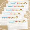 Kids Disposable Face Mask Set: Happy Little Rainbow for 4th, 5th, 6th, 7th 8th, 9th, 10th Birthday Girl