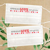 Disposable Face Mask Set: Classic Valentines Day Spread Love Not Germs - Kids & Adult Masks