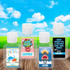 Custom Hand Sanitizer Labels - Travel Size TSA 2 Oz Empty Flip Top Plastic Bottles - Boys Birthday Party Favors - Personalized Hand Sanitizer Labels - Custom Sanitizer Stickers for Kids - Dinosaur Party Favors - Star Wars Birthday Favors - Superhero Party Favors - Shark Theme Party Favors