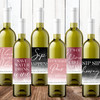 Personalized Bachelorette Wine Labels with Sayings: Vino Before Vows, Save Water Drink Wine, Sip Happens, Pour Decisions, Wine Girl Wasted and Sip Sip Hooray