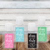 Clean Hands Dirty Minds Custom Hand Sanitizer Labels and Bottles - Wedding Sanitizer Favors