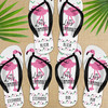 Personalized Deco Flamingo Flip Flops  - Custom Womens and Girls Sandals