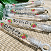 Personalized Tropical Floral Wedding Bubble Favor Labels for Beach, Mexico or Hawaii Destination Wedding