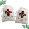 Plaid Cross Survival Kit Favor Bags