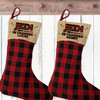 Plaid Jedi Custom Star Wars Christmas Stockings - Jedi in Training and Jedi Master Christmas Decor - Personalized Star Wars Gifts