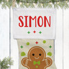 Personalized Christmas Stockings with Gingerbread Cookie Design - Monogrammed Stockings with Names - Matching Family Stockings for Toddlers and Kids