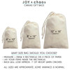 Custom Drawstring Canvas Gift Bags - Personalized Party Favor Bags | Joy & Chaos