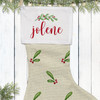 Watercolor Holly Christmas Stockings