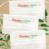 Christmas Crew Personalized Disposable Face Masks - Custom Christmas Mask Set for Kids and Adults