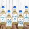Nautical Party Favors - Custom Mini Wine Labels - Personalized Mini Wine Stickers - Adult Nautical Party Supplies and Decorations

