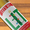 Custom Christmas Wine Labels - Personalized Funny Holiday Wine Bottle Stickers - Let's Get Lit