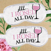 Rose All Day Funny Sleep Masks - Wine Tasting Girls Trip Gifts - Wine Bachelorette Party Favors - Bulk Satin Eye Covers - Silk Sleeping Masks - Eye Shade Pillows