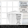 Custom Square Labels - Personalized Stickers + Clear Cello Favor  Bags | Joy & Chaos
