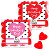 Personalized Valentine Stickers for Girls - Custom Valentine's Day Favor Labels for Kids - Valentines Day Decal Sheet for School Party Favors - Custom Valentines Labels with Red, Pink,  and Lavender Purple Hearts - Bulk Happy Valentines Day Party Sticker Set