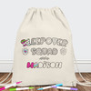Sleepover Activity for Girls - Coloring Backpack with Name - Custom Drawstring Backpacks - Bulk Slumber Party Favors for Girls - Color In Bag Art Project - Sleepover Squad Bags - Craft Project for Tween Girls and Kids